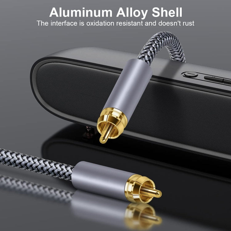 5m Pure Copper RCA Coaxial HIFI Digital Audio Cable SPDIF Subwoofer Speaker Cable(Silver Gray) - RCA Cable by PMC Jewellery | Online Shopping South Africa | PMC Jewellery | Buy Now Pay Later Mobicred
