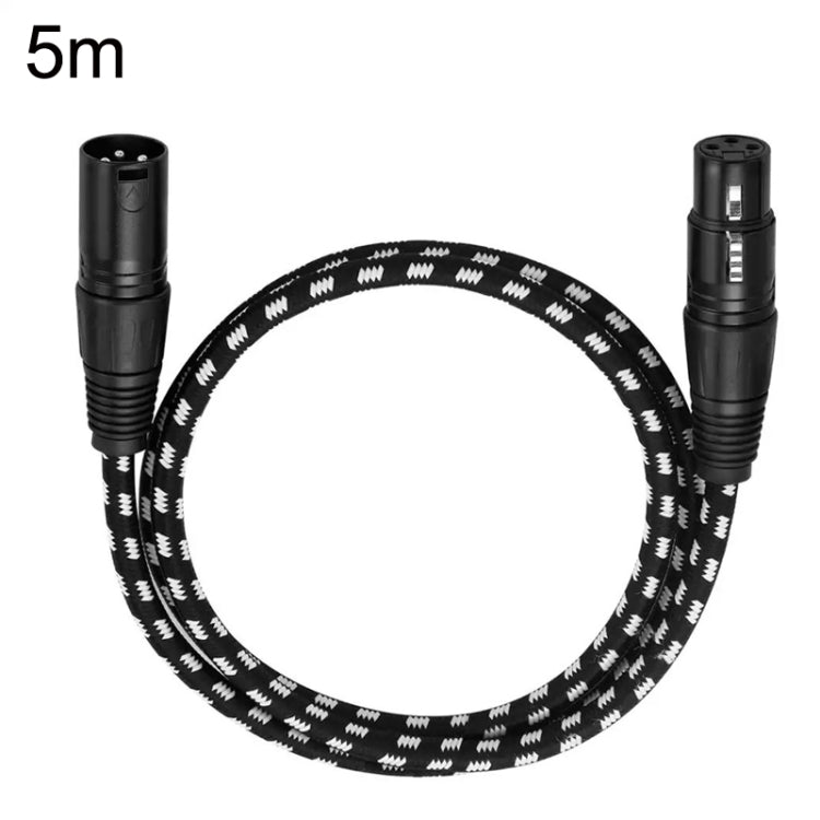 KN006 5m Male To Female Canon Line Audio Cable Microphone Power Amplifier XLR Cable(Black) - Microphone Audio Cable & Connector by PMC TechLife | Online Shopping South Africa | PMC TechLife | Buy Now Pay Later Mobicred