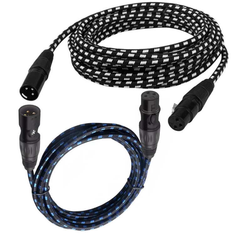KN006 20m Male To Female Canon Line Audio Cable Microphone Power Amplifier XLR Cable(Black Blue) - free shipping - PMC Jewellery - Order now!