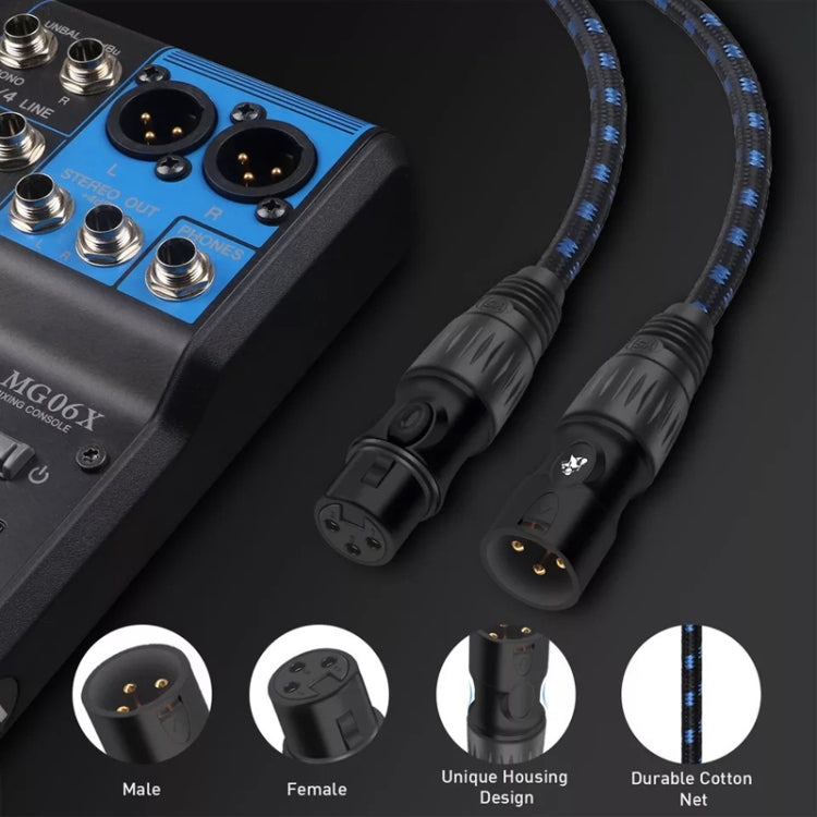 KN006 20m Male To Female Canon Line Audio Cable Microphone Power Amplifier XLR Cable(Black Blue) - free shipping - PMC Jewellery - Order now!