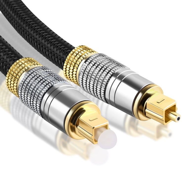 CO-TOS101 1.5m Optical Fiber Audio Cable Speaker Power Amplifier Digital Audiophile Square To Square Signal Cable(Bright Gold Plated) - Audio Optical Cables by PMC TechLife | Online Shopping South Africa | PMC TechLife