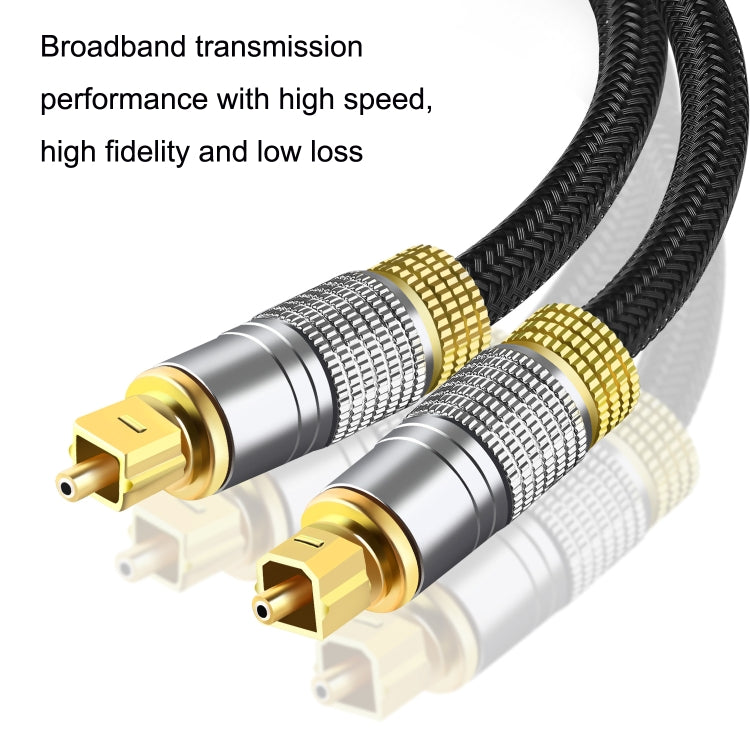 CO-TOS101 1.5m Optical Fiber Audio Cable Speaker Power Amplifier Digital Audiophile Square To Square Signal Cable(Bright Gold Plated) - Audio Optical Cables by PMC TechLife | Online Shopping South Africa | PMC TechLife