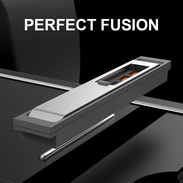 For Tesla Model 3/Y Car USB-C/Type-C+2 USB 3.0 Port Docking Station HUB(Silver) - DIY Modified Charger by PMC TechLife | Online Shopping South Africa | PMC TechLife | Buy Now Pay Later Mobicred