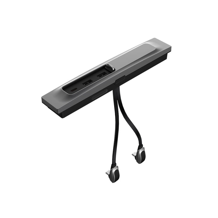 For Tesla Model 3/Y Car T09 Center Console 27W 3-in-1 USB Hub Docking Station(Gray Black) - DIY Modified Charger by PMC TechLife | Online Shopping South Africa | PMC TechLife | Buy Now Pay Later Mobicred