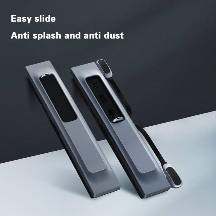 For Tesla Model 3/Y Car T09 Center Console 27W 3-in-1 USB Hub Docking Station(Gray Black) - DIY Modified Charger by PMC TechLife | Online Shopping South Africa | PMC TechLife | Buy Now Pay Later Mobicred