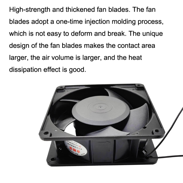 XIN RUI FENG XRX12038 380V Double Roller Cooling Fan 12cm Cabinet Power Distribution Cabinet Shaft - Fan Cooling by XIN RUI FENG | Online Shopping South Africa | PMC TechLife | Buy Now Pay Later Mobicred