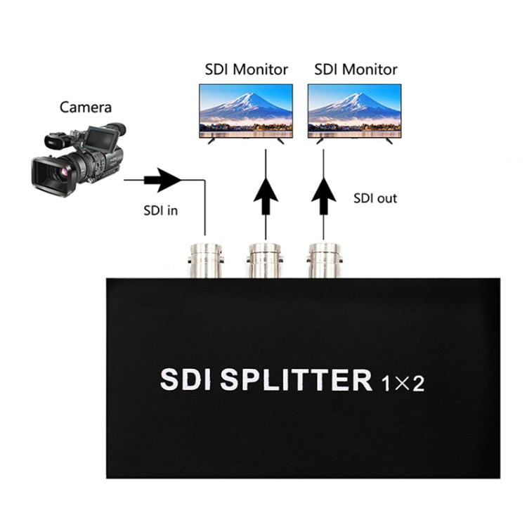 1 In 2 Out SD-SDI / HD-SDI / 3G-SDI Distribution Amplifier Video SDI Splitter(UK Plug) - Splitter by PMC Jewellery | Online Shopping South Africa | PMC Jewellery | Buy Now Pay Later Mobicred