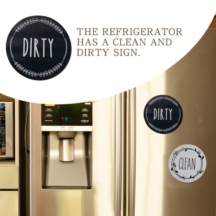 Dishwasher Round Magnet Clean Dirty Sign Double-Sided Dishwasher Magnet Cover(Gray Blue) - Dish Washers & Accessories by PMc TechLife | Online Shopping South Africa | PMc TechLife | Buy Now Pay Later Mobicred