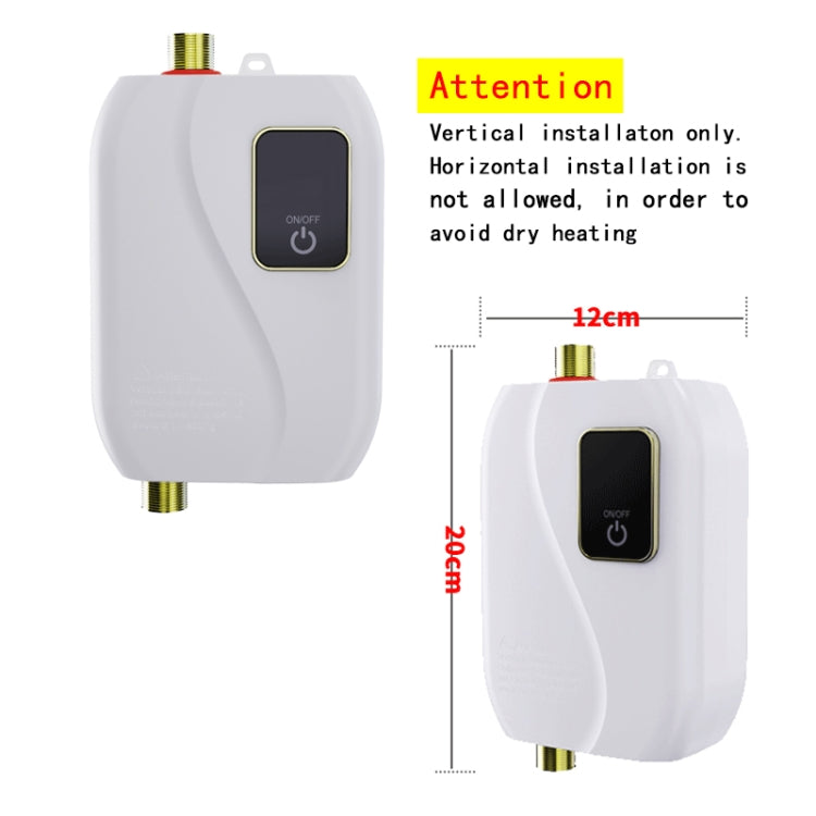 Instant Water Heater Mini Kitchen Quick Heater Household Hand Washing Water Heater US Plug(White) - free shipping - PMC TechLife - Order now!