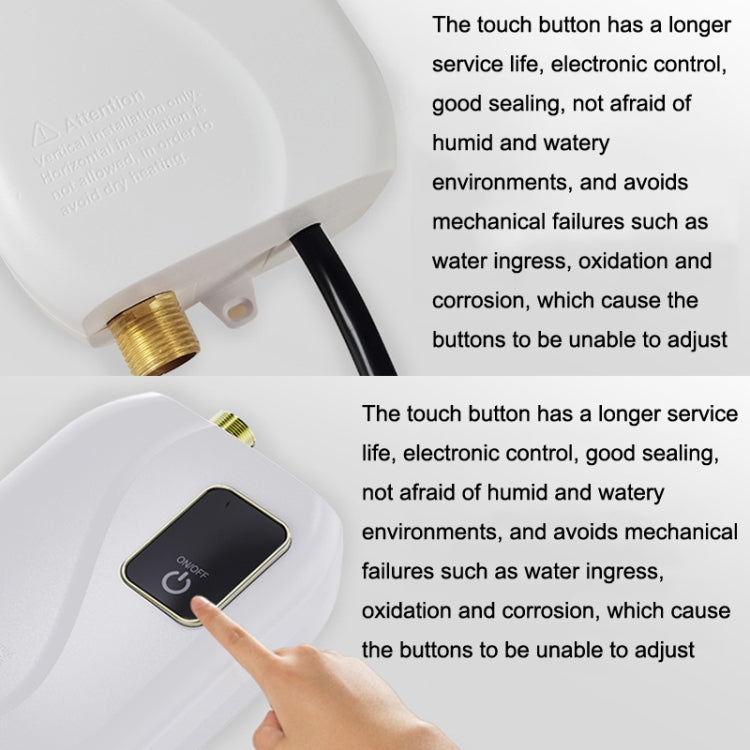 Instant Water Heater Mini Kitchen Quick Heater Household Hand Washing Water Heater UK Plug(White) - free shipping - PMC TechLife - Order now!