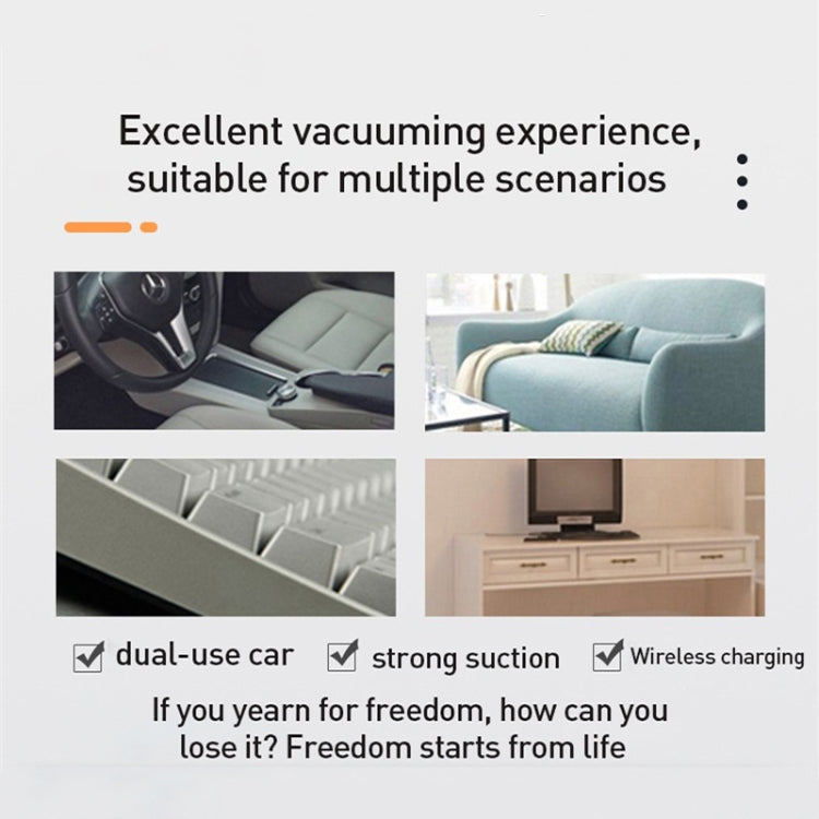 Small Wireless Charging Car Vacuum Cleaner Handheld High Power Vacuum Cleaner, Sort by color: 117C-White - Vacuum Cleaner by PMC TechLife | Online Shopping South Africa | PMC TechLife | Buy Now Pay Later Mobicred