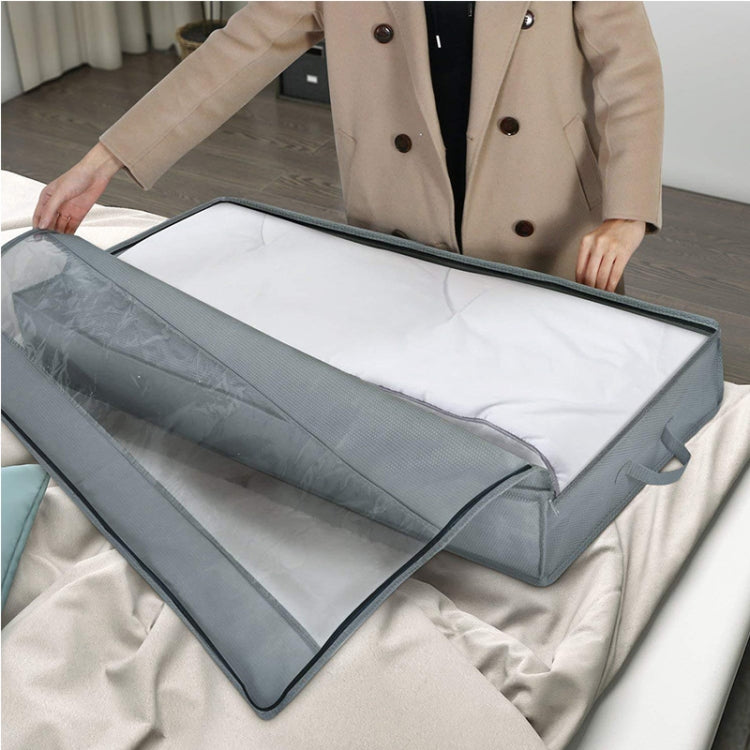 Non-Woven Quilt Storage Bag Home Dustproof Finishing Bag Moving Packing Bag 100 x 50 x 15cm(Light Gray) - Storage Bags by PMC TechLife | Online Shopping South Africa | PMC TechLife