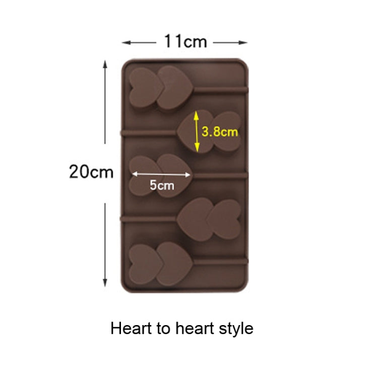 2pcs Silicone Chocolate Mold Jelly Christmas Candy Cake Mould, Style: Heart To Heart - Food Molds by PMC TechLife | Online Shopping South Africa | PMC TechLife