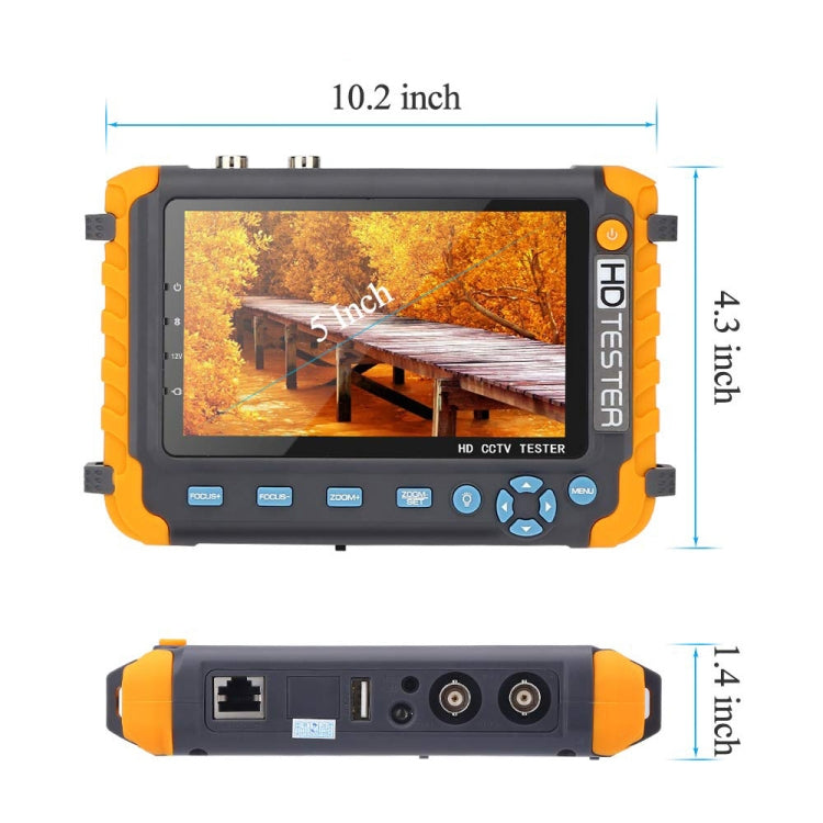 5800ACT-VH 5 Inch Large Screen Engineering Treasure Coaxial AHD / TVI / CVI 8MP Analog Video Surveillance Tester, US Plug - Other Tools by PMC TechLife | Online Shopping South Africa | PMC TechLife