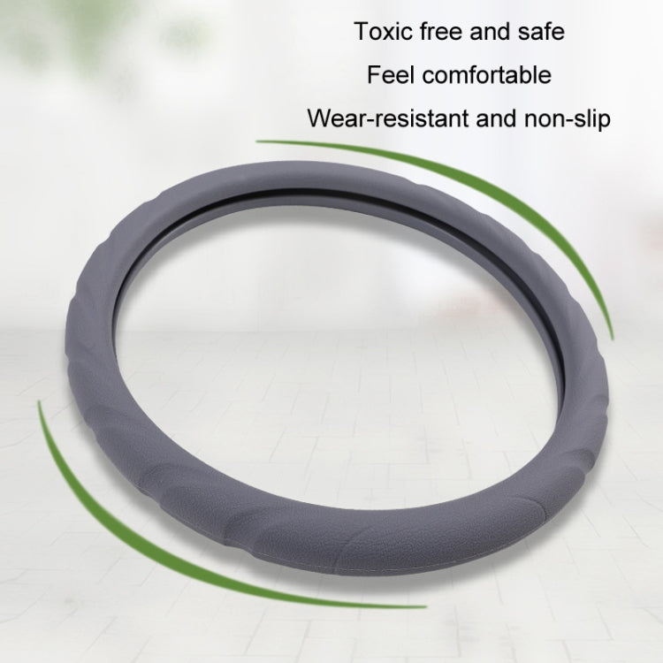 Silicone Non-slip Wear-resistant Steering Wheel Cover, Size: 37-42cm(Red) - Steering Wheel Accessories by PMC TechLife | Online Shopping South Africa | PMC TechLife | Buy Now Pay Later Mobicred