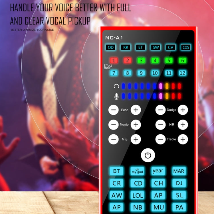 NC-A1 Bluetooth 5.0 Sound Card 12 Kinds Of Sound Effects Support Real-Time Monitoring - Live Sound Effects Processors by PMC TechLife | Online Shopping South Africa | PMC TechLife | Buy Now Pay Later Mobicred