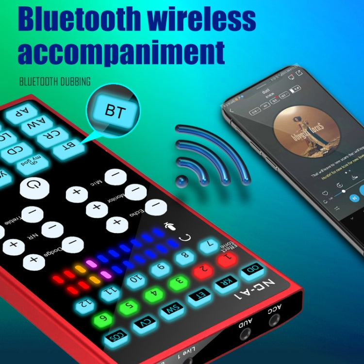 NC-A1 Bluetooth 5.0 Sound Card 12 Kinds Of Sound Effects Support Real-Time Monitoring - Live Sound Effects Processors by PMC TechLife | Online Shopping South Africa | PMC TechLife | Buy Now Pay Later Mobicred