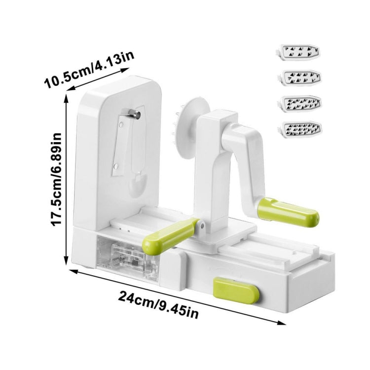 Grater Vegetable Potato Spiral Slicer Whirlwind Fruit Vegetable Spiral Machine, Color: White - Cutter & Peeler by PMC TechLife | Online Shopping South Africa | PMC TechLife