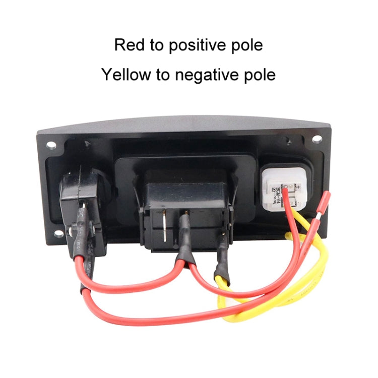 Marine Self-Locking Resetting Switch With Overload Protection Indicator Light Square 5V 3.4A Car Charging Panel - Marine Accessories & Parts by PMC TechLife | Online Shopping South Africa | PMC TechLife | Buy Now Pay Later Mobicred