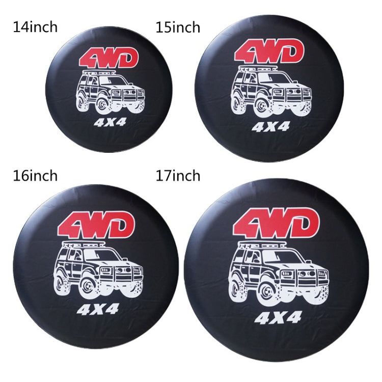 17 inch PVC Faux Leather Spare Wheel Cover Rear Tire Protector - Window Foils & Solar Protection by PMC TechLife | Online Shopping South Africa | PMC TechLife | Buy Now Pay Later Mobicred