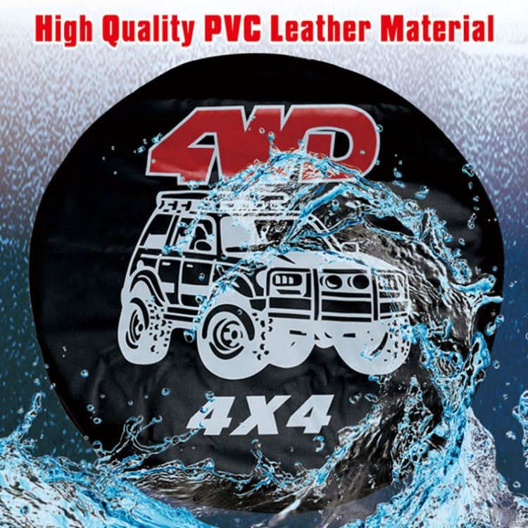 15 inch PVC Faux Leather Spare Wheel Cover Rear Tire Protector - Window Foils & Solar Protection by PMC TechLife | Online Shopping South Africa | PMC TechLife | Buy Now Pay Later Mobicred