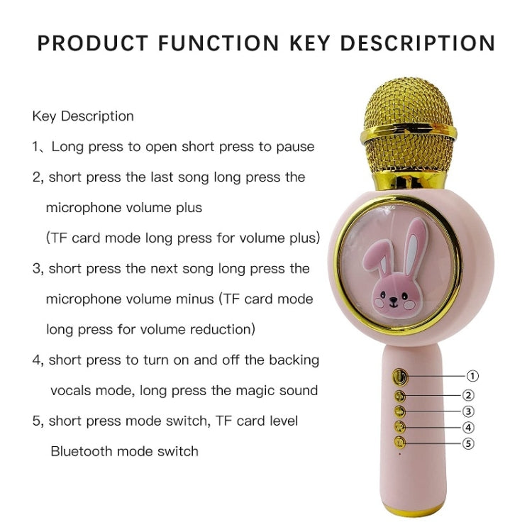 X6 Children Portable Bluetooth Light Microphone Audio All-in-One Machine(Pink) - Microphone by PMC TechLife | Online Shopping South Africa | PMC TechLife | Buy Now Pay Later Mobicred