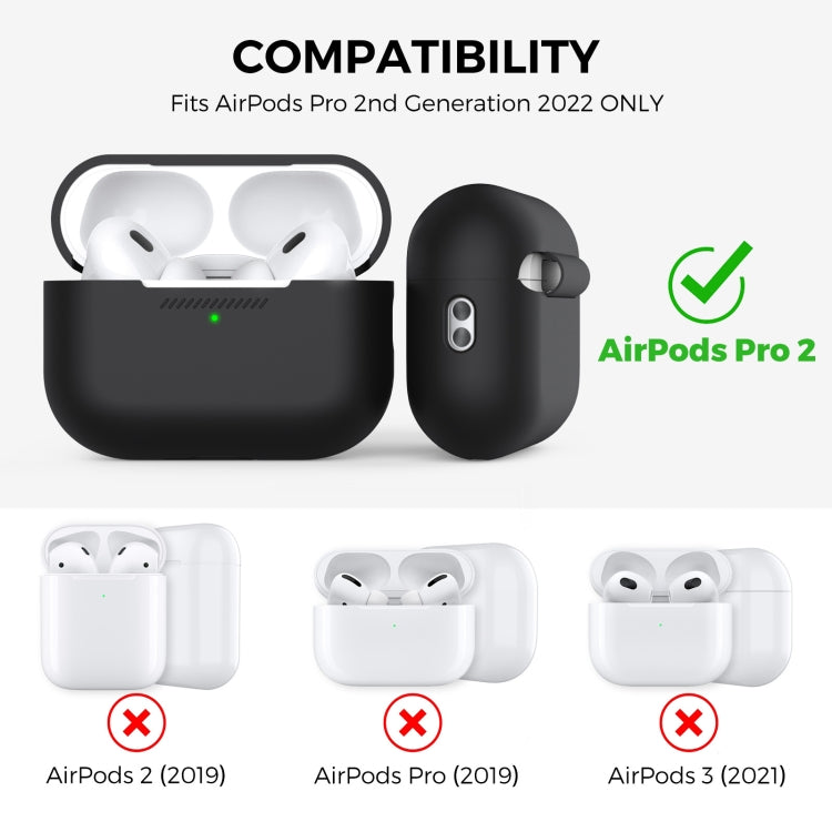 For AirPods Pro 2 AhaStyle PT187 Silicone One-Piece Protective Case With Lanyard Case(Pink) - For AirPods Pro 2 by AhaStyle | Online Shopping South Africa | PMC TechLife