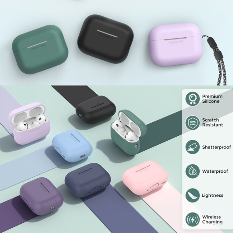 For AirPods Pro 2 AhaStyle PT187 Silicone One-Piece Protective Case With Lanyard Case(Pink) - For AirPods Pro 2 by AhaStyle | Online Shopping South Africa | PMC TechLife