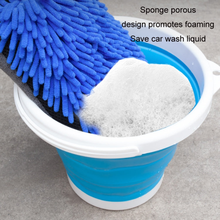 2pcs Car Chenille Coral Fleece Car Wash Double Sided Thick Gloves(Blue) - Car washing supplies by PMC TechLife | Online Shopping South Africa | PMC TechLife | Buy Now Pay Later Mobicred