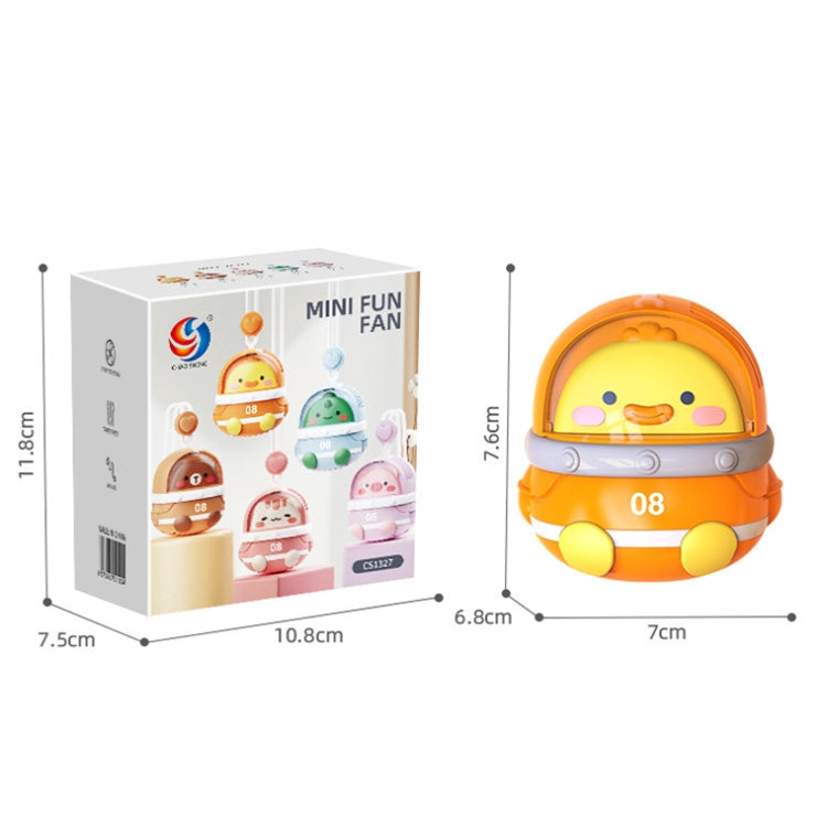 CS1327 Small USB Charging Cartoon Hanging Neck Fan Portable Leafless Silent Mini Fan(Dinosaur) - Electric Fans by PMC TechLife | Online Shopping South Africa | PMC TechLife | Buy Now Pay Later Mobicred