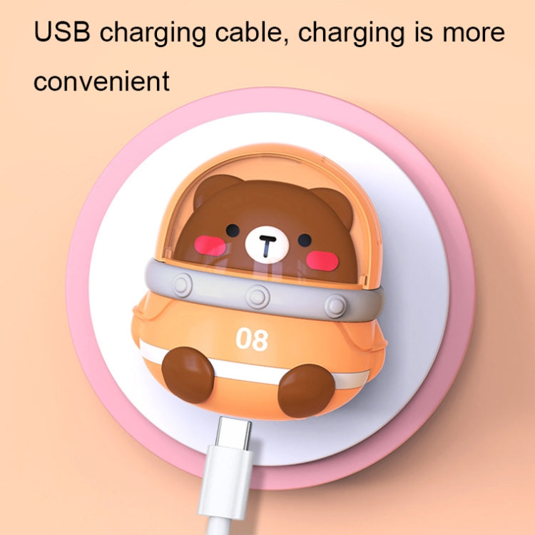CS1327 Small USB Charging Cartoon Hanging Neck Fan Portable Leafless Silent Mini Fan(Dinosaur) - Electric Fans by PMC TechLife | Online Shopping South Africa | PMC TechLife | Buy Now Pay Later Mobicred