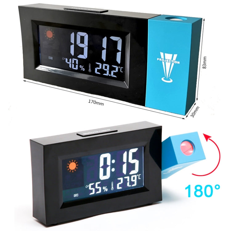8290 Electronic Colour Screen Weather Clock Weather Forecast Projection Clock Rotatable Digital Clock With USB Cable - Novelty Clock by PMc TechLife | Online Shopping South Africa | PMc TechLife | Buy Now Pay Later Mobicred