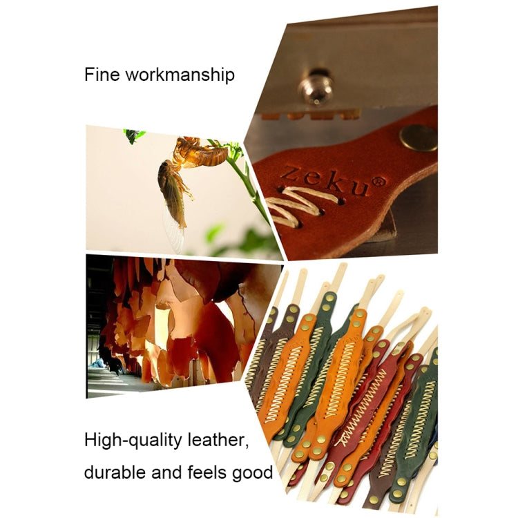 Zeku Retro Leather SLR Wristband Anti-drop Camera Wrist Strap without Camera(Coffee) - Camera Strap by PMC TechLife | Online Shopping South Africa | PMC TechLife | Buy Now Pay Later Mobicred