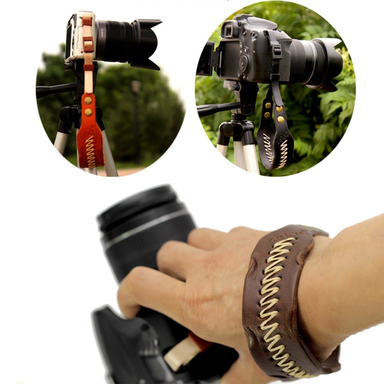 Zeku Retro Leather SLR Wristband Anti-drop Camera Wrist Strap without Camera(Black) - Camera Strap by PMC TechLife | Online Shopping South Africa | PMC TechLife | Buy Now Pay Later Mobicred
