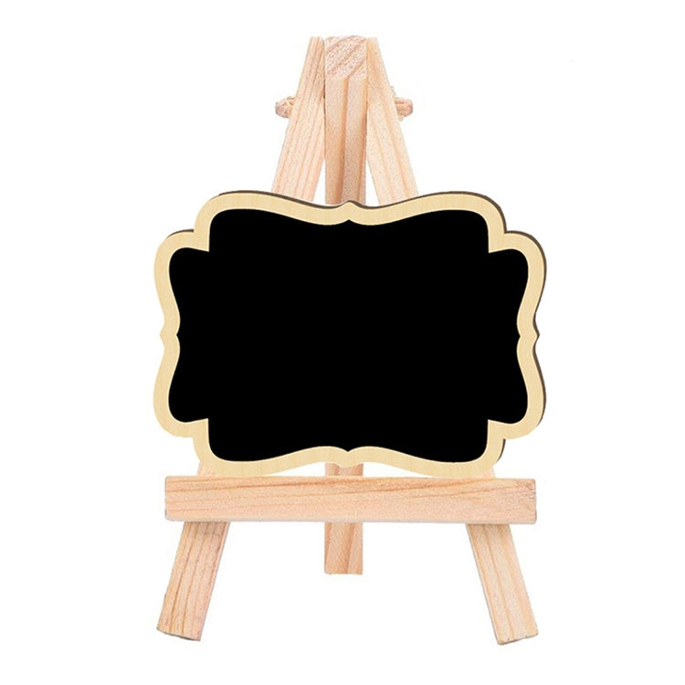 Small Party Shop Message Blackboard Ornaments Pine Tripod Decorative Message Board(Big Wave) - Message Boards by PMC TechLife | Online Shopping South Africa | PMC TechLife