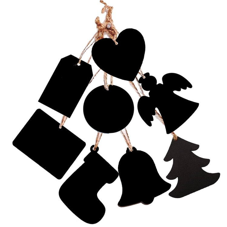 10pcs/Set Mini Hanging Wooden Message Board Home Holiday Decor Lanyard Chalkboard(Arched) - Message Boards by PMC TechLife | Online Shopping South Africa | PMC TechLife | Buy Now Pay Later Mobicred