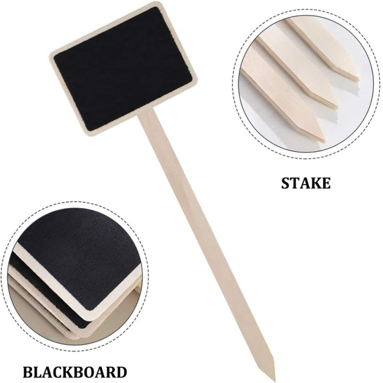 ZX507 10pcs Wooden Plug-in DIY Message Board Mini Plant Name Tags Desktop Display Board(24cm Length) - Message Boards by PMC TechLife | Online Shopping South Africa | PMC TechLife