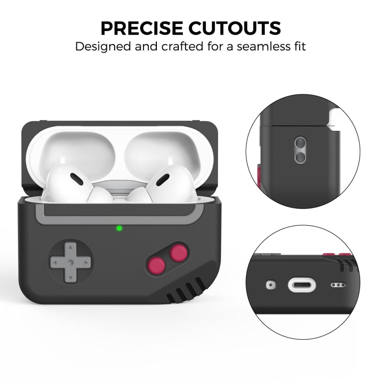 For AirPods Pro 2 AhaStyle PT-JY07 Split Silicone Cartoon Earphone Protective Case(Black) - free shipping - PMC Jewellery - Order now!