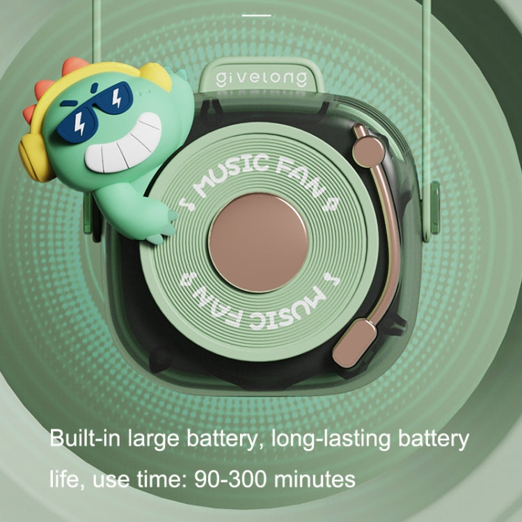 GL120-123 Hanging Neck Fan Summer Handheld USB Portable Mini Fan(Green) - Electric Fans by PMC TechLife | Online Shopping South Africa | PMC TechLife | Buy Now Pay Later Mobicred
