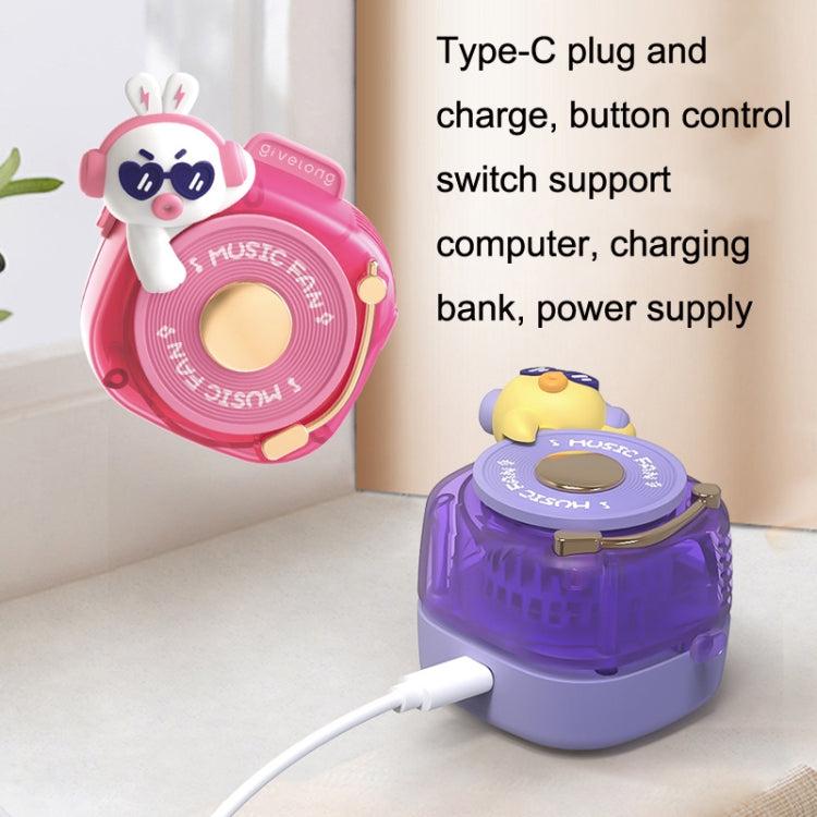 GL120-123 Hanging Neck Fan Summer Handheld USB Portable Mini Fan(Purple) - Electric Fans by PMC TechLife | Online Shopping South Africa | PMC TechLife | Buy Now Pay Later Mobicred