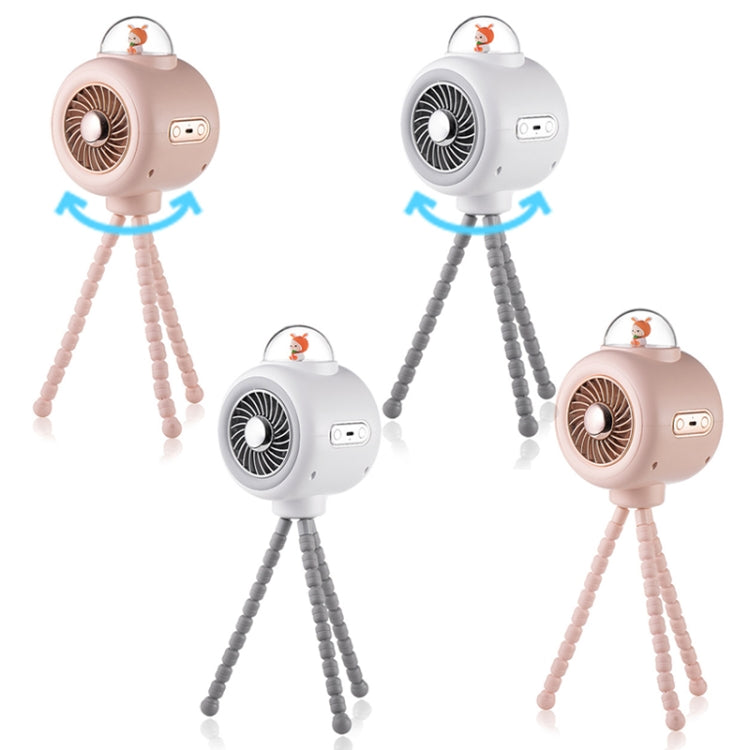 Baby Stroller Fan Home Mute Outdoor Cooling Portable Rabbit Octopus Fan With Shake Head (White) - Electric Fans by PMC TechLife | Online Shopping South Africa | PMC TechLife | Buy Now Pay Later Mobicred