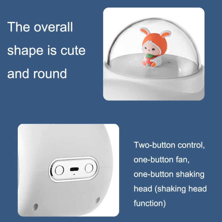 Baby Stroller Fan Home Mute Outdoor Cooling Portable Rabbit Octopus Fan Without Shake Head (White) - Electric Fans by PMC TechLife | Online Shopping South Africa | PMC TechLife | Buy Now Pay Later Mobicred