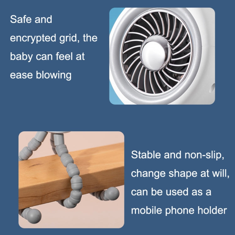 Baby Stroller Fan Home Mute Outdoor Cooling Portable Rabbit Octopus Fan Without Shake Head (Pink) - Electric Fans by PMC TechLife | Online Shopping South Africa | PMC TechLife | Buy Now Pay Later Mobicred