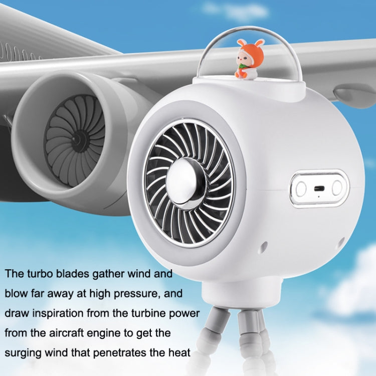 Baby Stroller Fan Home Mute Outdoor Cooling Portable Rabbit Octopus Fan With Shake Head (White) - Electric Fans by PMC TechLife | Online Shopping South Africa | PMC TechLife | Buy Now Pay Later Mobicred
