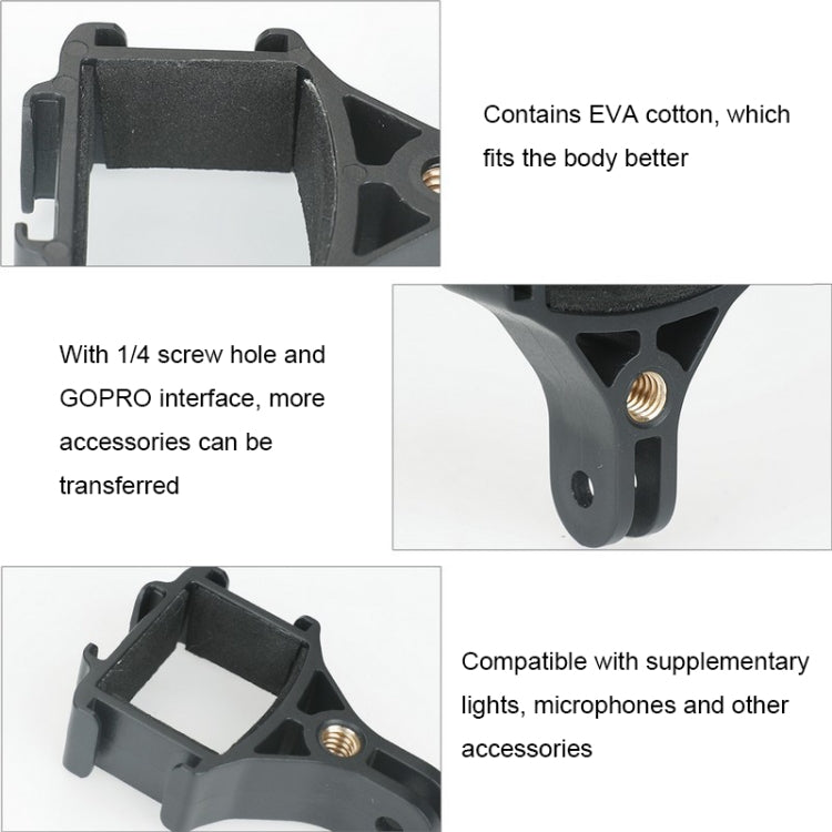 Bracket+Adapter RCSTQ for DJI Pocket 2 Expansion Adapter Holder Camera Fixed Connection Accessories - Mount & Holder by RCSTQ | Online Shopping South Africa | PMC TechLife | Buy Now Pay Later Mobicred