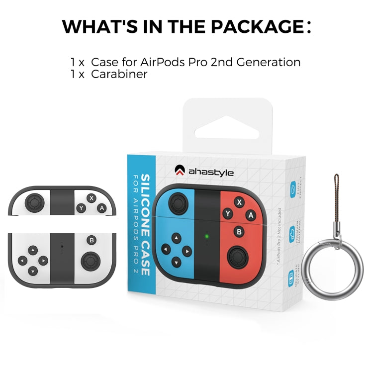 For AirPods Pro 2 AhaStyle PT-JY08 Split Silicone Cartoon Earphone Protective Case(Blue And Red) - free shipping - PMC Jewellery - Order now!