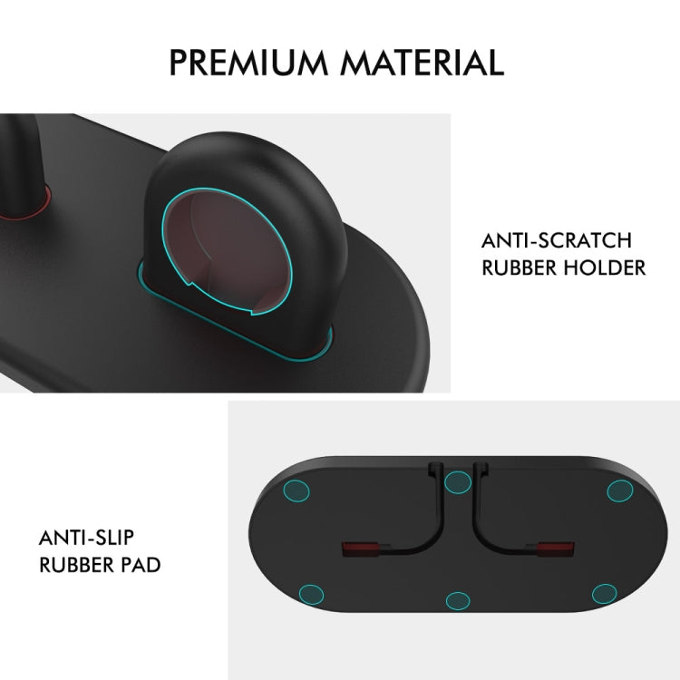 For Apple Watch / Earphone AhaStyle PT116 Universal Plastic Stand Dual Charging Storage Base(Pink) - free shipping - PMC TechLife - Order now!