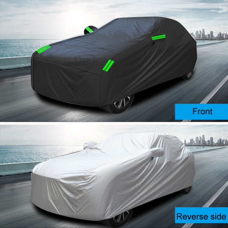 190T Silver Coated Cloth Car Rain Sun Protection Car Cover with Reflective Strip, Size: Y-L - PE Material by PMC TechLife | Online Shopping South Africa | PMC TechLife | Buy Now Pay Later Mobicred