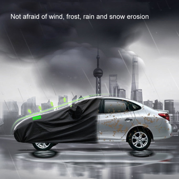 190T Silver Coated Cloth Car Rain Sun Protection Car Cover with Reflective Strip, Size: M - free shipping - PMC TechLife - Order now!