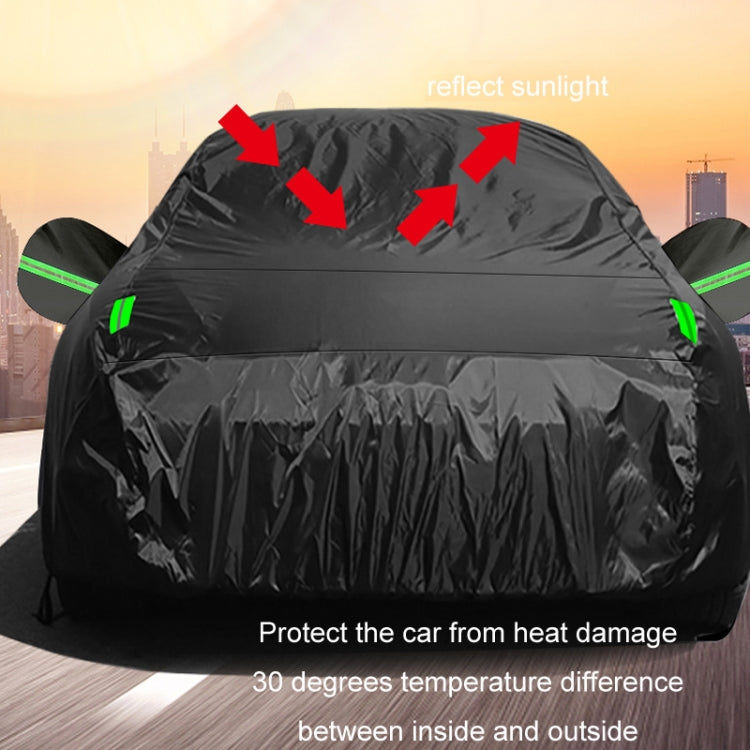 190T Silver Coated Cloth Car Rain Sun Protection Car Cover with Reflective Strip, Size: L - free shipping - PMC TechLife - Order now!